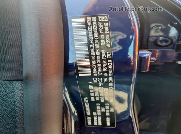 ZASFAKNN1J7B66924 2018 ALFA ROMEO STELVIO Blue Vista de la etiqueta del VIN