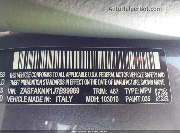 ZASFAKNN1J7B99969 2018 ALFA ROMEO STELVIO Серый Вид подкапотного пространства