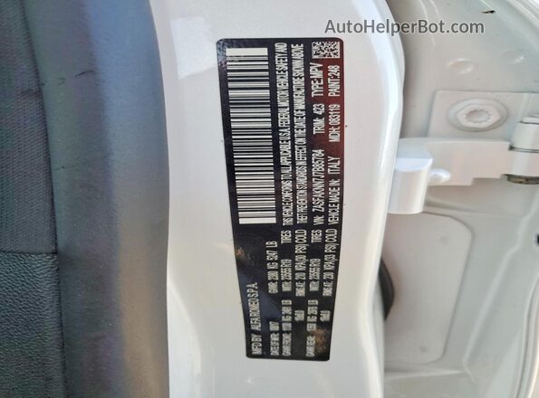 ZASFAKNN7J7B85784 2018 ALFA ROMEO STELVIO White VIN կոդի պիտակի տեսք