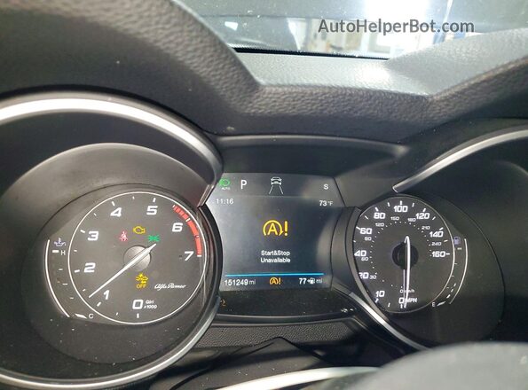 ZASFAKNN7J7B89642 2018 ALFA ROMEO STELVIO Black Vista del cuadro de instrumentos