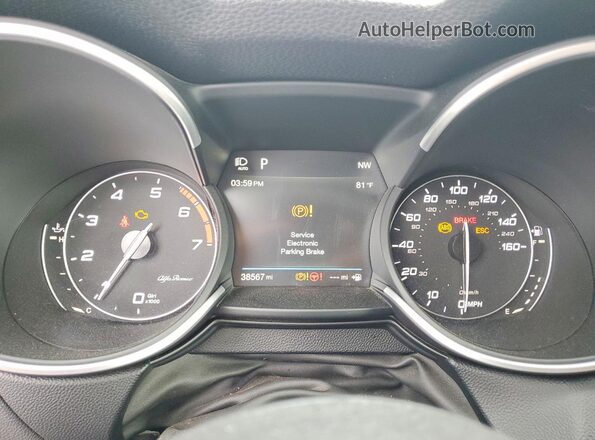 ZASPAJAN3K7C71311 2019 ALFA ROMEO STELVIO White Widok zestawu wskaźników