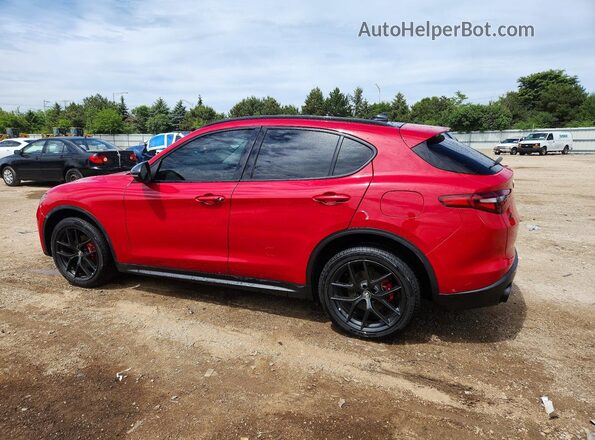 ZASPAKAN2K7C42419 2019 ALFA ROMEO STELVIO Red Rear left