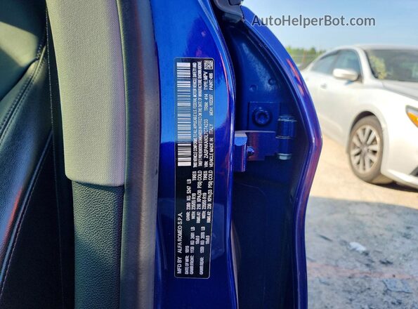 ZASPAKAN3L7C74233 2020 ALFA ROMEO STELVIO Blue Vista de la etiqueta del VIN