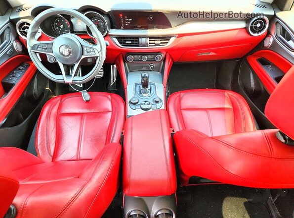 ZASPAKAN5K7C42673 2019 ALFA ROMEO STELVIO Black Առջևի վահանակի տեսք