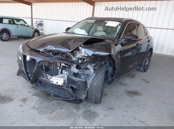 ZASPAKBN0K7C49321 2019 ALFA ROMEO STELVIO Черный Передняя левая четверть
