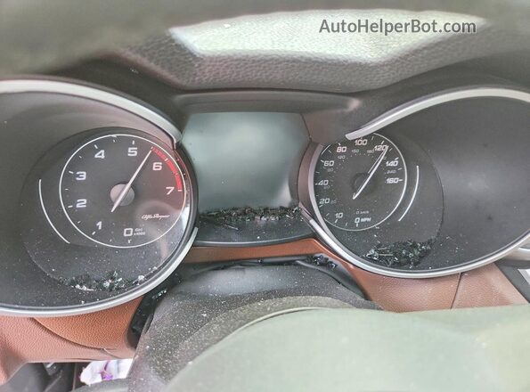 ZASPAKBN1L7C87772 2020 ALFA ROMEO STELVIO White Widok zestawu wskaźników