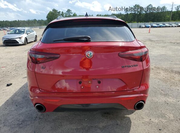 ZASPAKBN1M7D19623 2021 ALFA ROMEO STELVIO Red უკანა ხედი