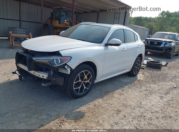 ZASPAKBN2M7D10350 2021 ALFA ROMEO STELVIO Белый Передняя левая четверть