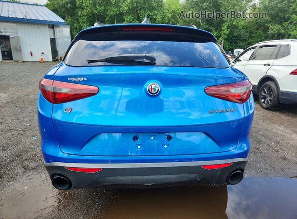 ZASPAKBN9K7C52170 2019 ALFA ROMEO STELVIO Blue Rear view