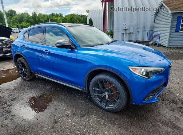 ZASPAKBN9K7C52170 2019 ALFA ROMEO STELVIO Blue Front right