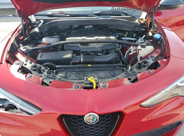 ZASPAKBN9L7C95246 2020 ALFA ROMEO STELVIO Red Engine compartment view