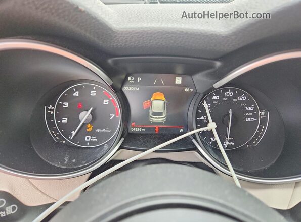 ZASPAKBN9M7D03802 2021 ALFA ROMEO STELVIO White Instrument cluster view