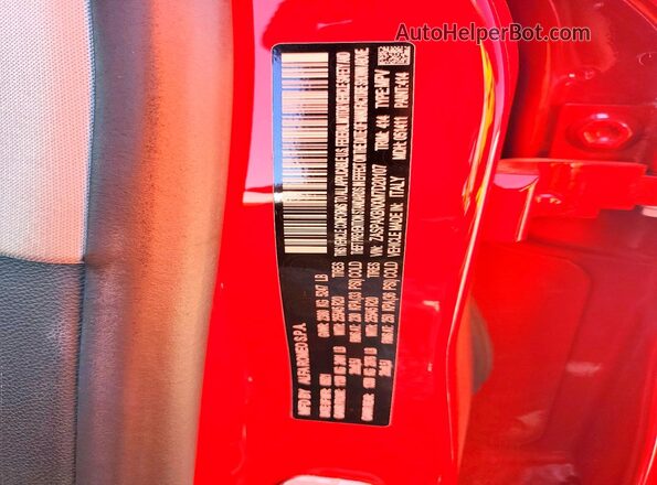ZASPAKBNXM7D20107 2021 ALFA ROMEO STELVIO Red VIN sticker view