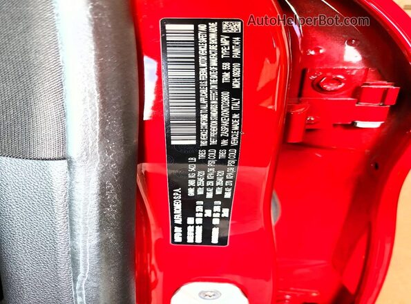 ZASPAKEVXN7D29600 2022 ALFA ROMEO STELVIO Red Вид наклейки з VIN-кодом