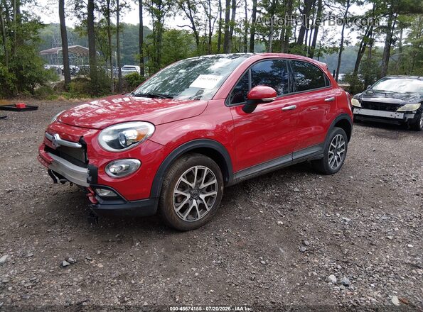 ZFBCFYET1GP415460 2016 FIAT 500X Red Առջևի ձախ երեք քառորդ տեսարան