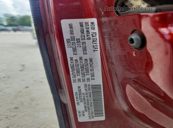 ZFBERFAB1J6J62879 2018 RAM PROMASTER Red Widok naklejki z numerem VIN