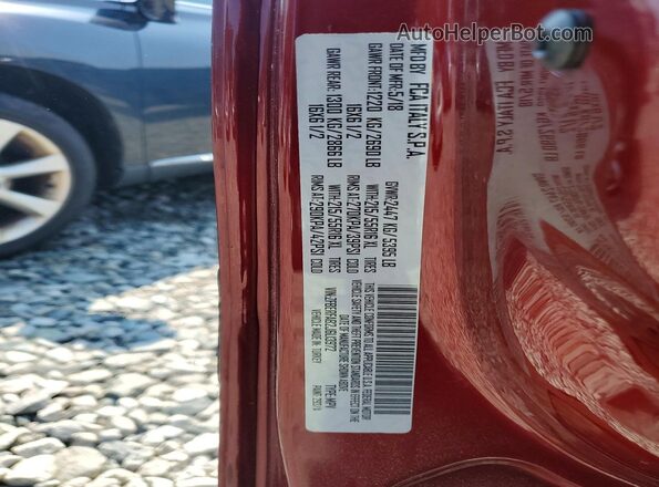 ZFBERFAB2J6L13972 2018 RAM PROMASTER Red Widok naklejki z numerem VIN