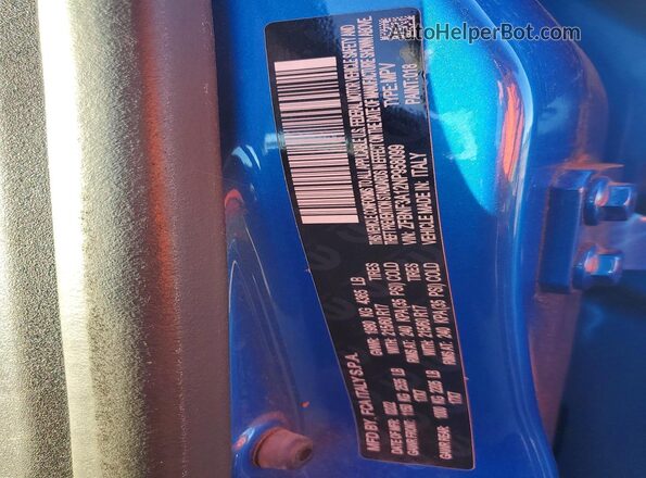 ZFBNF3A12NP958099 2022 FIAT 500X Blue VIN կոդի պիտակի տեսք