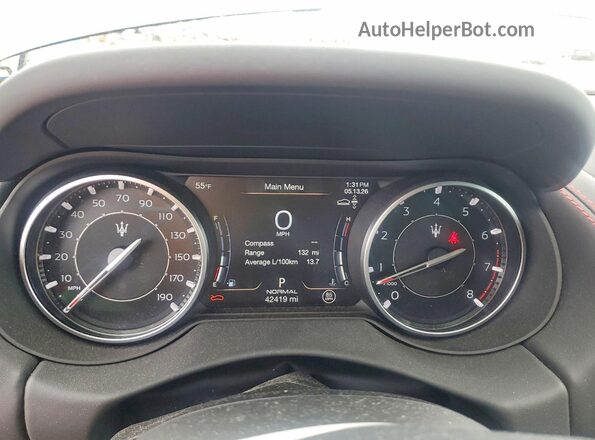 ZN661XUA9NX397160 2022 MASERATI LEVANTE Blue Widok zestawu wskaźników