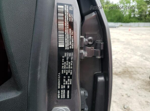 ZN661YUS9HX258908 2017 MASERATI LEVANTE Gray VIN կոդի պիտակի տեսք