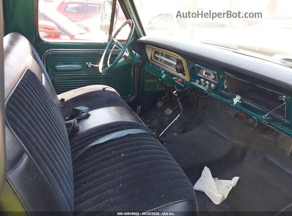 000000F10BRB41399 1970 FORD F100 Green Вид салону спереду