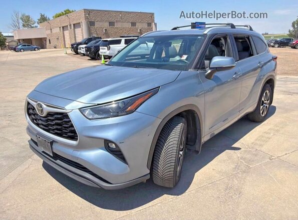 5TDHZRBHXNS241293 2022 TOYOTA HIGHLANDER Синий Задняя правая четверть
