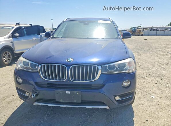 5UXWX7C5XG0R18482 2016 BMW X3 Blue Հետևի տեսք