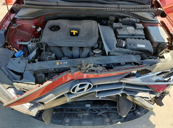 5NPD74LF7KH489264 2019 HYUNDAI ELANTRA Maroon Շարժիչի բաժամունքի տեսք