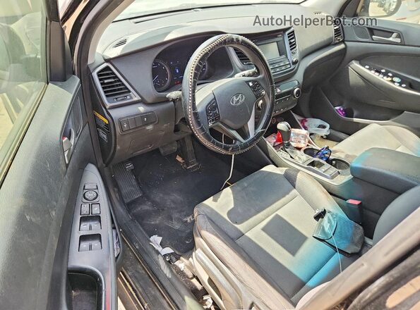 KM8J23A46JU802267 2018 HYUNDAI TUCSON Black ხელსაწყოთა პანელის ხედი