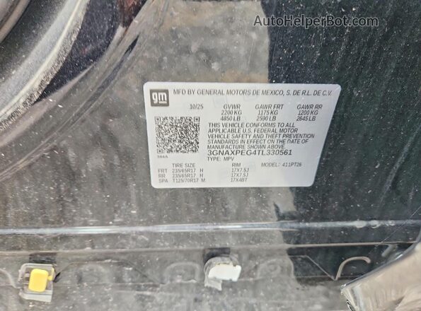 3GNAXPEG4TL330561 2026 CHEVROLET EQUINOX Black სალონის 360-გრადუსიანი ხედი