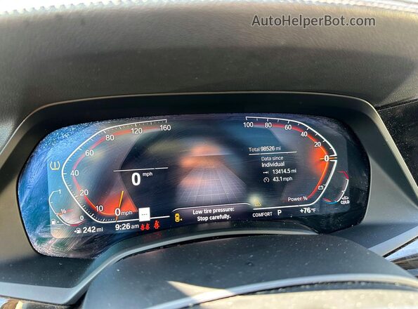 5UXCW2C03M9H82428 2021 BMW X7 Black Առջևի վահանակի տեսք