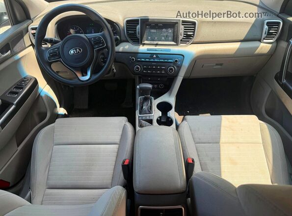KNDPMCAC7J7300687 2018 KIA SPORTAGE Gray ხელსაწყოთა პანელის ხედი