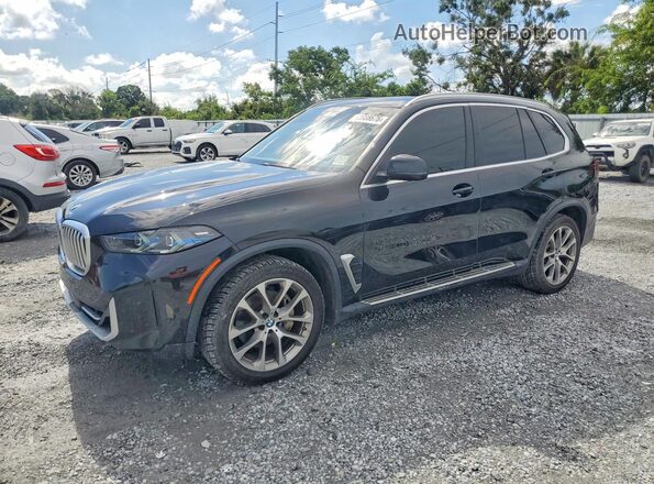 5UX13EU04R9S58824 2024 BMW X5 Black Rear left
