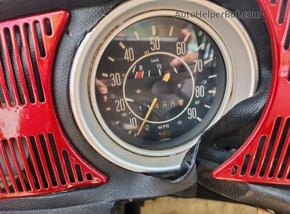 1102521541 1970 VOLKSWAGEN BEETLE Red ხელსაწყოთა პანელის ხედი