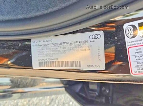 WAUHGAFC7GN006622 2016 AUDI A6 Black Rear interior view
