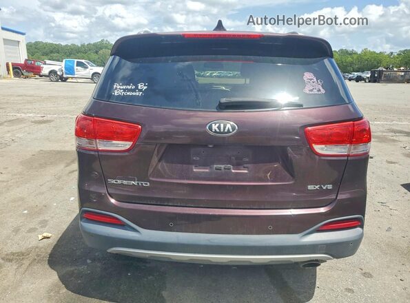 5XYPH4A56GG027734 2016 KIA SORENTO Темно-бордовый Вид салона спереди