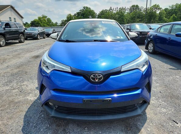 NMTKHMBX3JR037916 2018 TOYOTA C-HR Blue უკანა ხედი