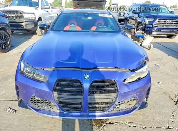 WBS43AZ06PCL38909 2023 BMW M4 Blue Вид ззаду
