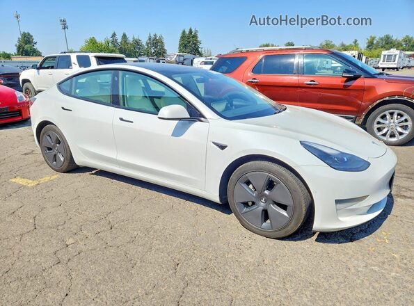 5YJ3E1EA9MF873291 2021 TESLA MODEL White Front view