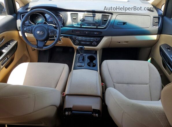 KNDMB5C18G6140138 2016 KIA SEDONA Tan Вид щитка приладів