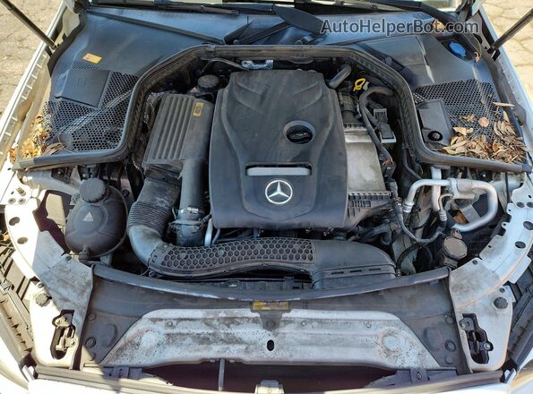 55SWF4JB0GU165931 2016 MERCEDES-BENZ C-CLASS White Engine compartment view