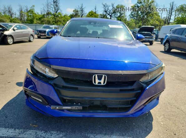1HGCV2F37KA023267 2019 HONDA ACCORD Синий Вид сзади