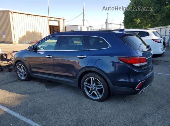 KM8SRDHF3HU207593 2017 HYUNDAI SANTA Blue Trasero derecho