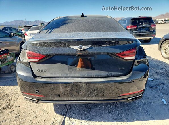 KMHGN4JE7HU167375 2017 GENESIS G80 Черный Вид салона спереди