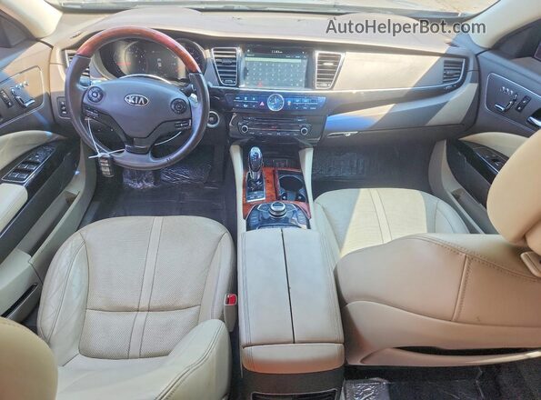 KNALU4D35G6031486 2016 KIA K900 Brown ხელსაწყოთა პანელის ხედი
