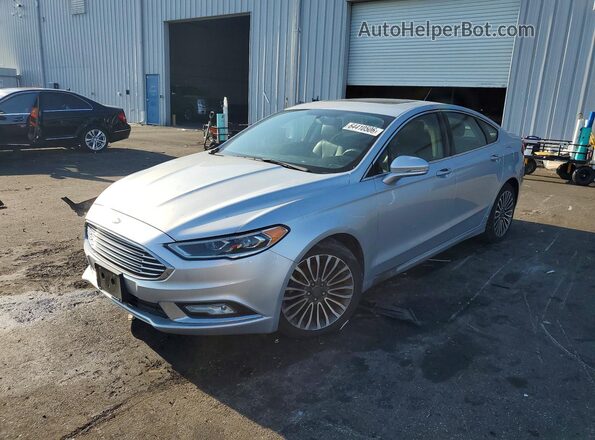 3FA6P0D94JR137254 2018 FORD FUSION Gray Задня ліва чверть