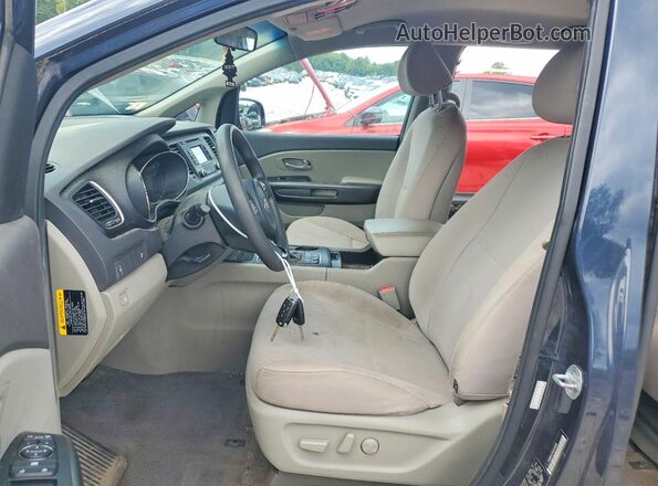 KNDMB5C15G6119506 2016 KIA SEDONA Blue Widok deski rozdzielczej
