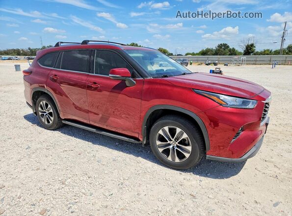 5TDGZRAH2LS504578 2020 TOYOTA HIGHLANDER Red Դիմացի տեսք