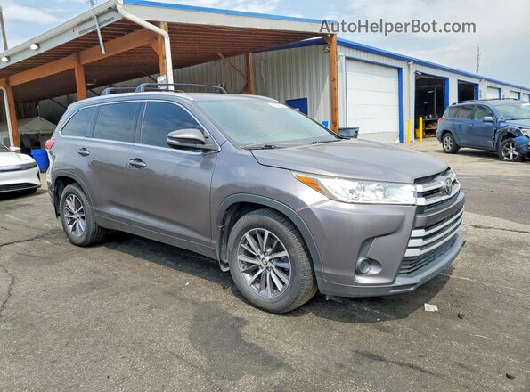 5TDJZRFH1KS713176 2019 TOYOTA HIGHLANDER Gray წინა ხედი