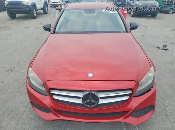 55SWF4JB2GU125155 2016 MERCEDES-BENZ C Red Հետևի տեսք